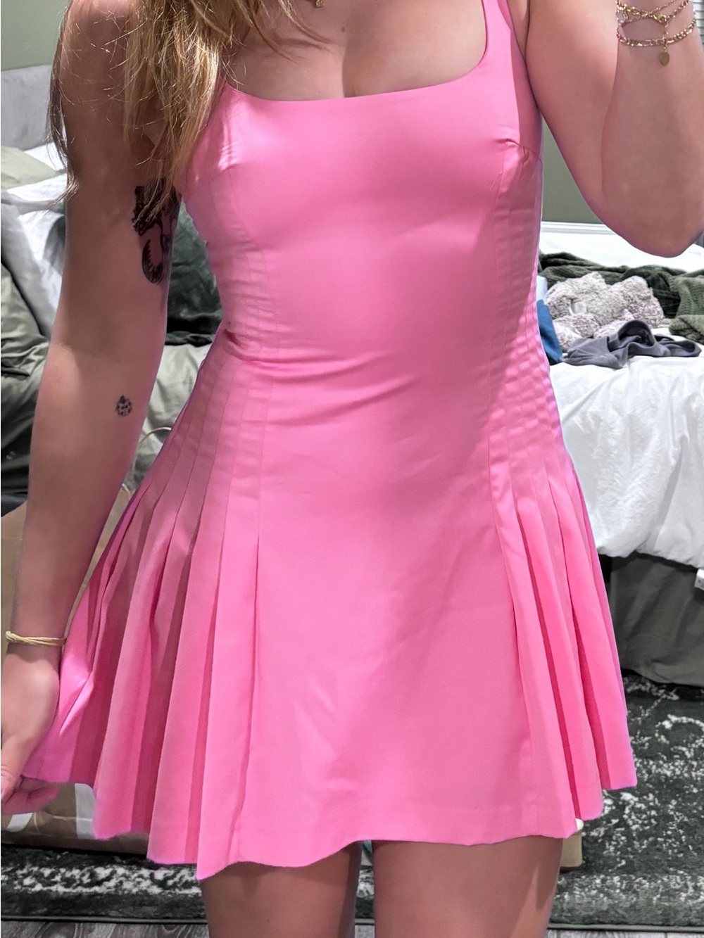 Zara Women’s Pink Pleated Tank Dress